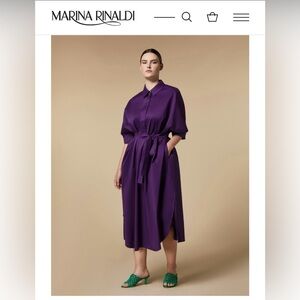 MARINA RINALDI POPLIN CAFTAN Shirt Dress (Plus Size)